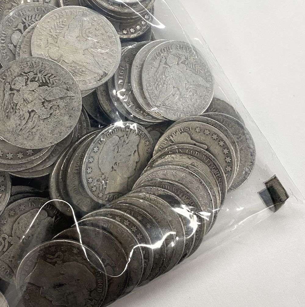 $100 FV Pre-1916 Barber 90% Silver Halves - 3