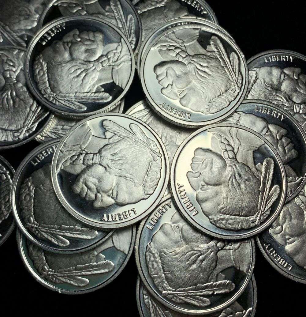 (1,000-coins) Buffalo .999 Silver 1 ozt Rounds (1 of 5)