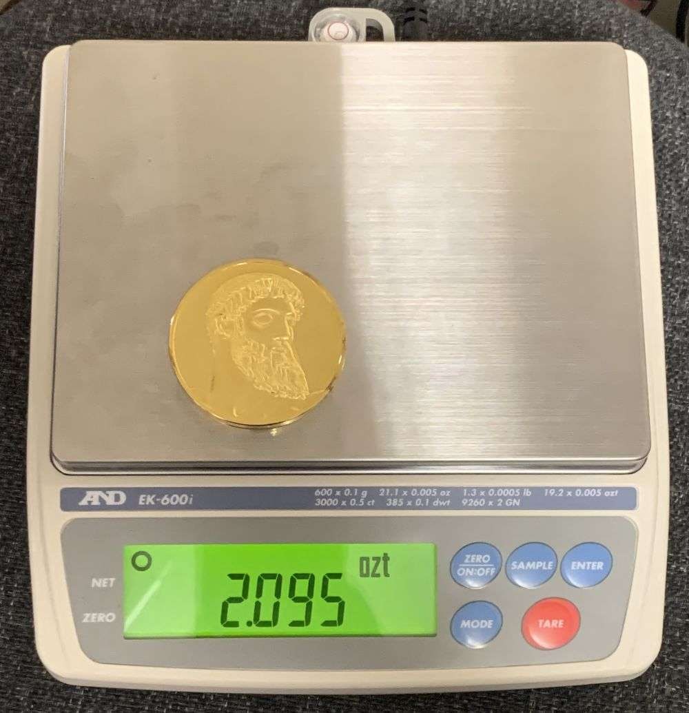 Vintage Poseidon c.460-450 B.C. Greek 24k Gold Over Sterling Silver 2.095 ozt (1 of 5)