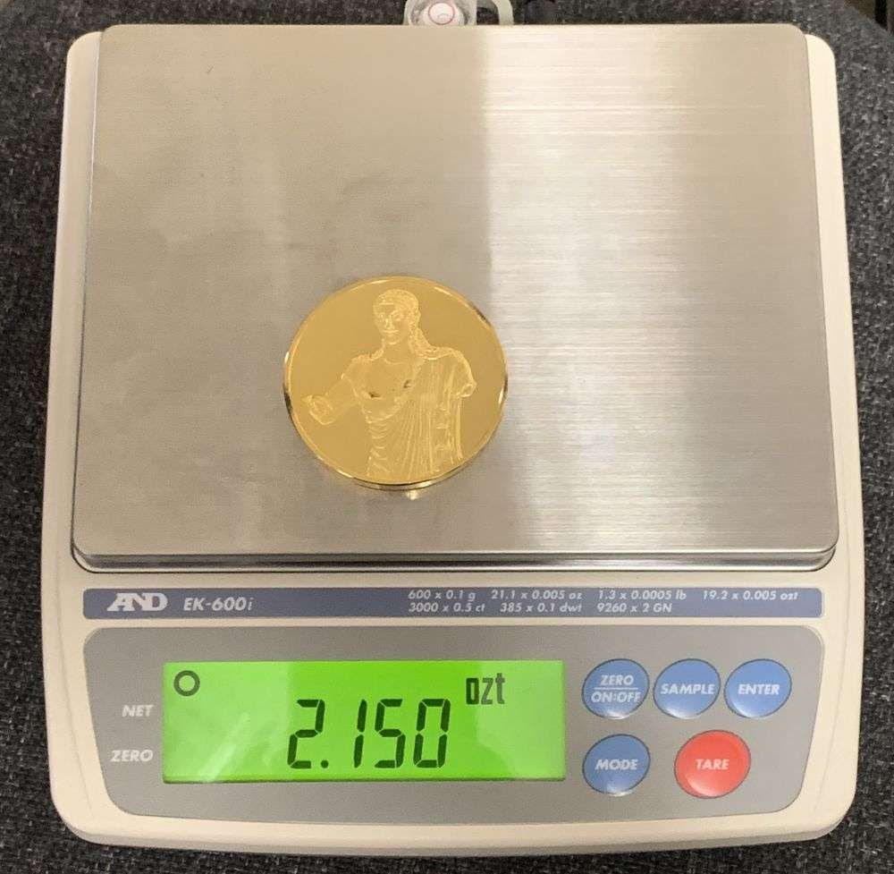 Vintage Apollo of Veii c.510 B.C. Etruscan 24k Gold Over Sterling Silver 2.150 ozt (1 of 5)