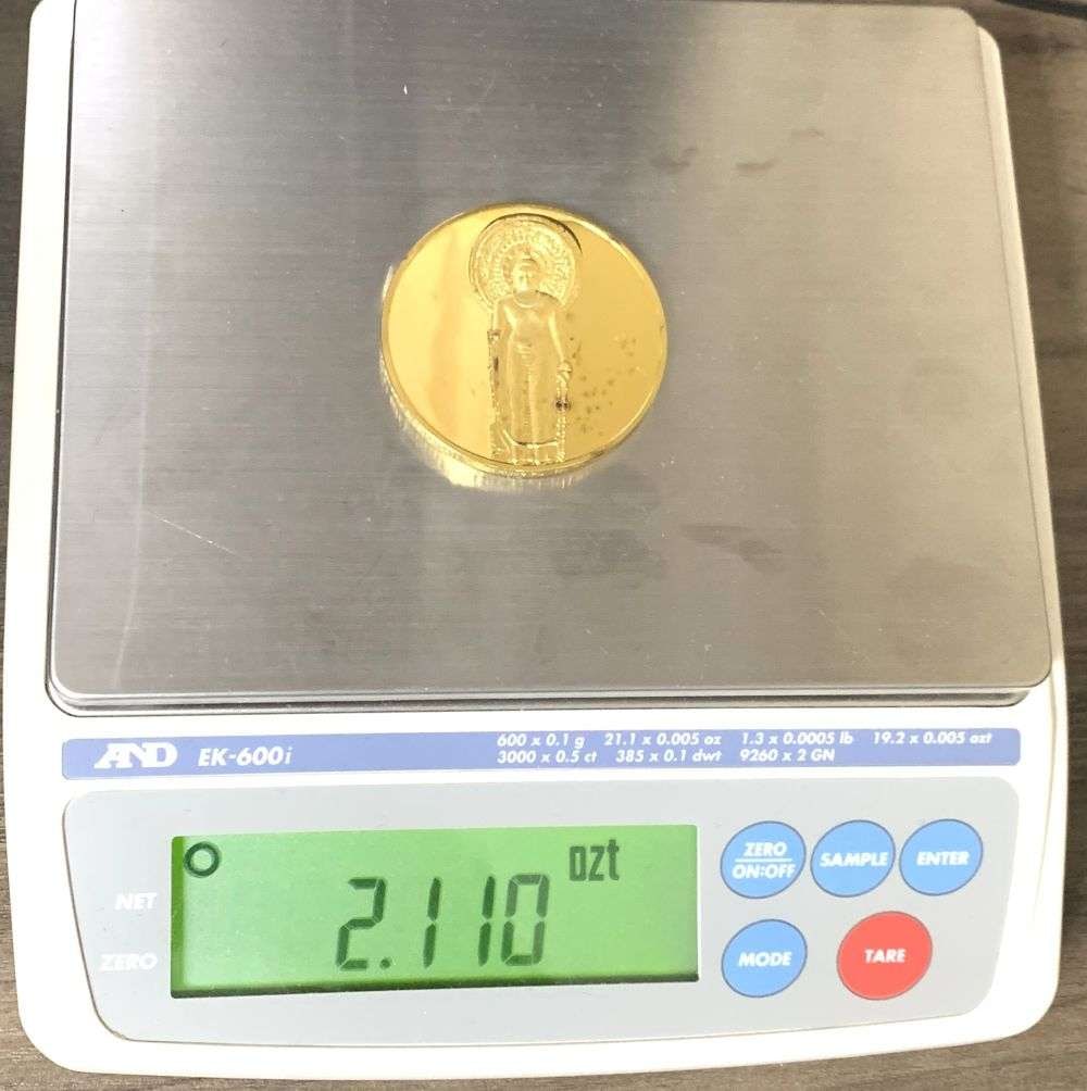 Vintage Standing Buddha From Mathura 5th Century Indian 24k Gold Over Sterling Silver 2.110 ozt (1 of 6)