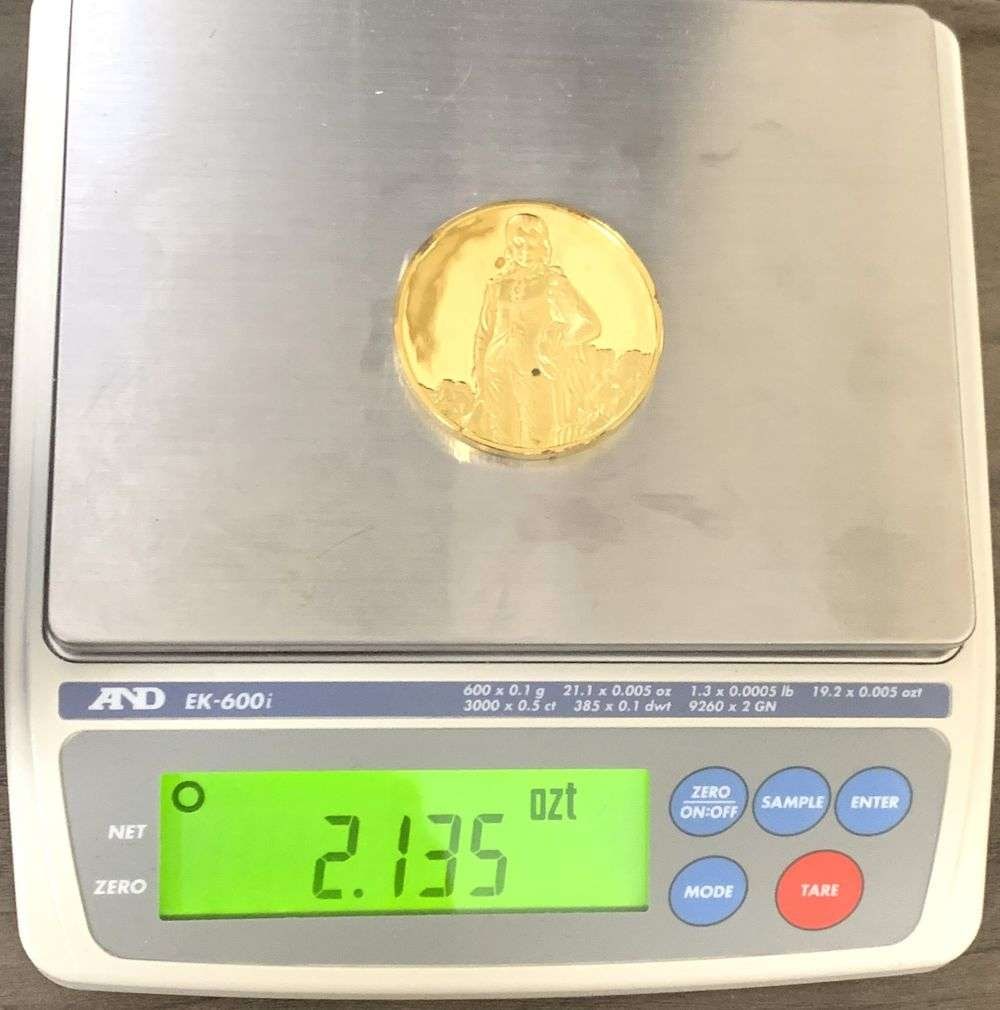 Vintage The Blue Boy c.1770 Thomas Gainsborough 24k Gold Over Sterling Silver 2.135 ozt (1 of 6)