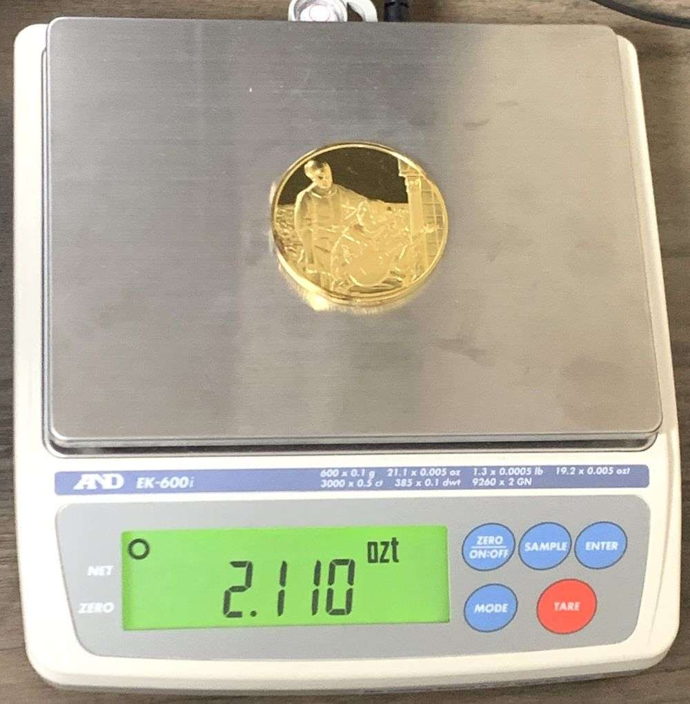 Vintage The Letter 1666 Jan Vermer 24k Gold Over Sterling Silver 2.110 ozt (1 of 6)