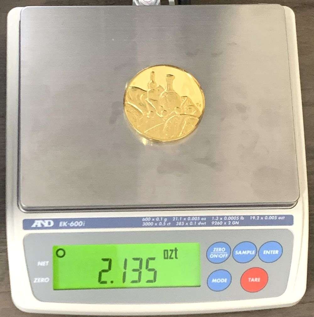 Vintage Still Life c.1890 Paul Cezanne 24k Gold Over Sterling Silver 2.135 ozt: Winner shall receive the exact coin shown here. (MR/B)