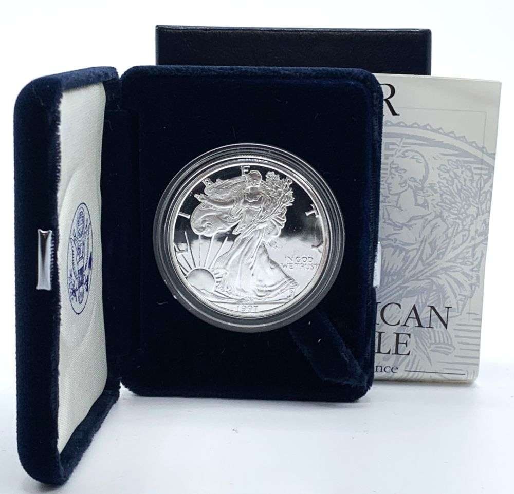 Vintage High Grade 1997-P Proof American Silver Eagle OGP (1 of 4)