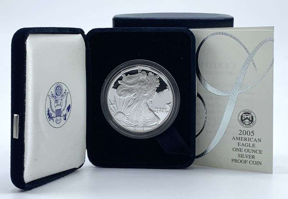 Vintage High Grade 2005-W Proof American Silver Eagle OGP (1 of 4)