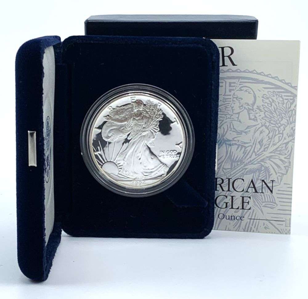 Vintage High Grade 1994-P Proof American Silver Eagle OGP (1 of 4)