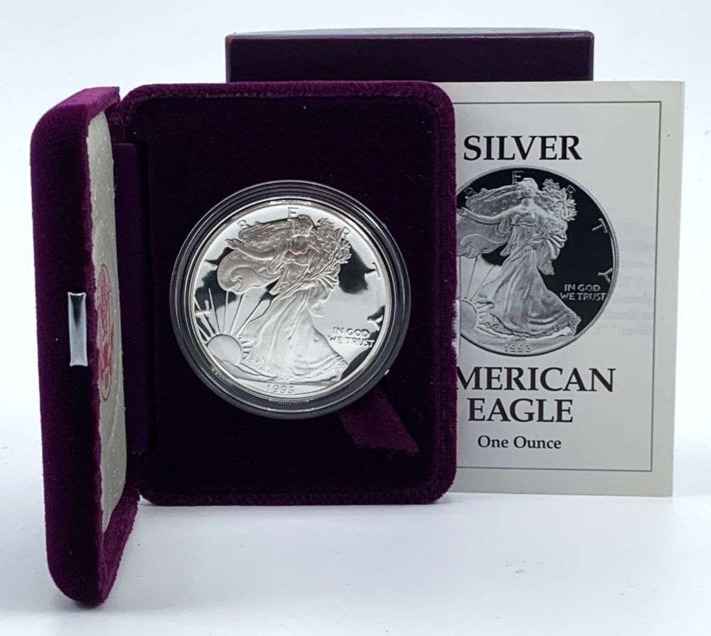 Vintage High Grade 1993-P Proof American Silver Eagle OGP (1 of 4)