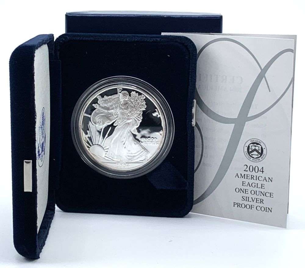 Vintage High Grade 2004-W Proof American Silver Eagle OGP (1 of 4)