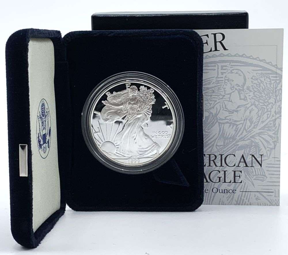 Vintage High Grade 1999-P Proof American Silver Eagle OGP (1 of 4)