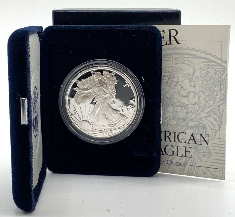 Vintage High Grade 1998-P Proof American Silver Eagle OGP (1 of 4)