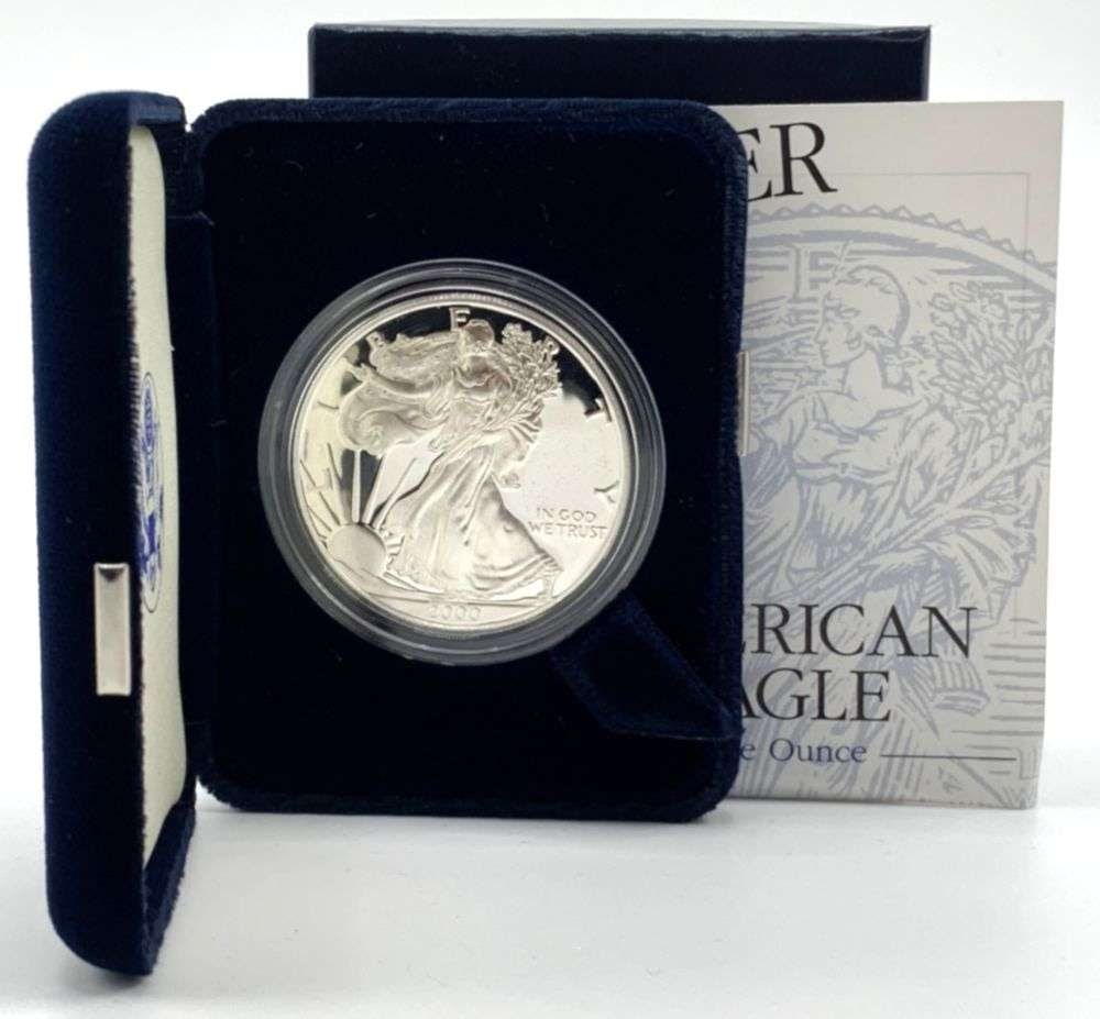 Vintage High Grade 2000-P Proof American Silver Eagle OGP (1 of 4)