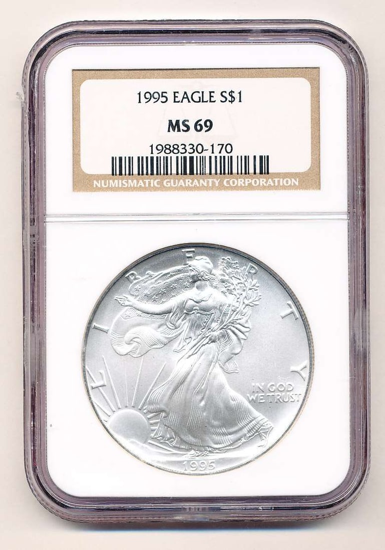 1995 American Silver Eagle NGC MS69 (1 of 4)
