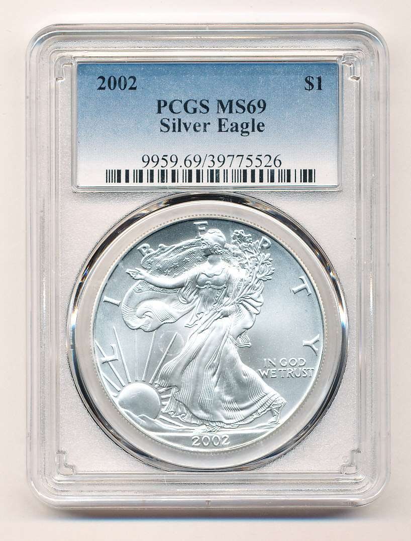 2002 American Silver Eagle PCGS MS69 (1 of 4)