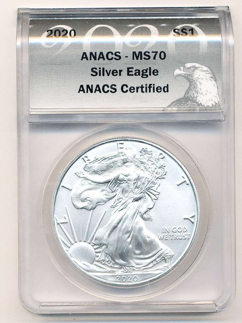 2020 American Silver Eagle ANACS MS70 (1 of 4)