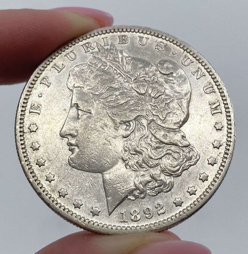 1892-S Morgan Silver Dollar AU55 (1 of 8)