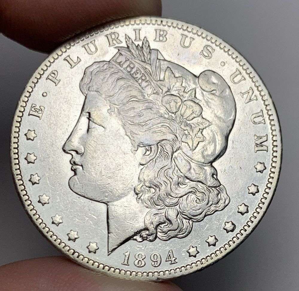 1894-O Morgan Silver Dollar AU58 Details (1 of 2)