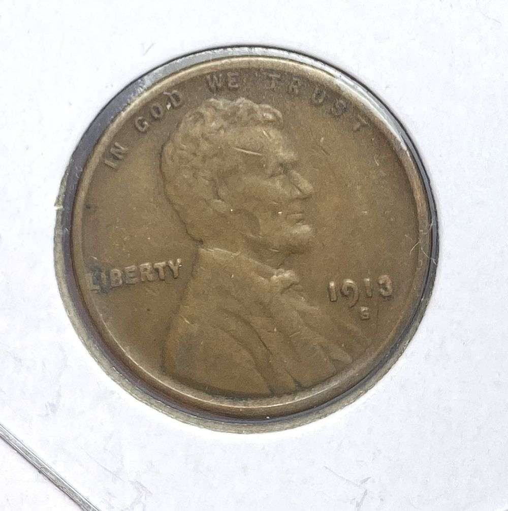 Better Date 1913-S Lincoln Cent AU (1 of 3)