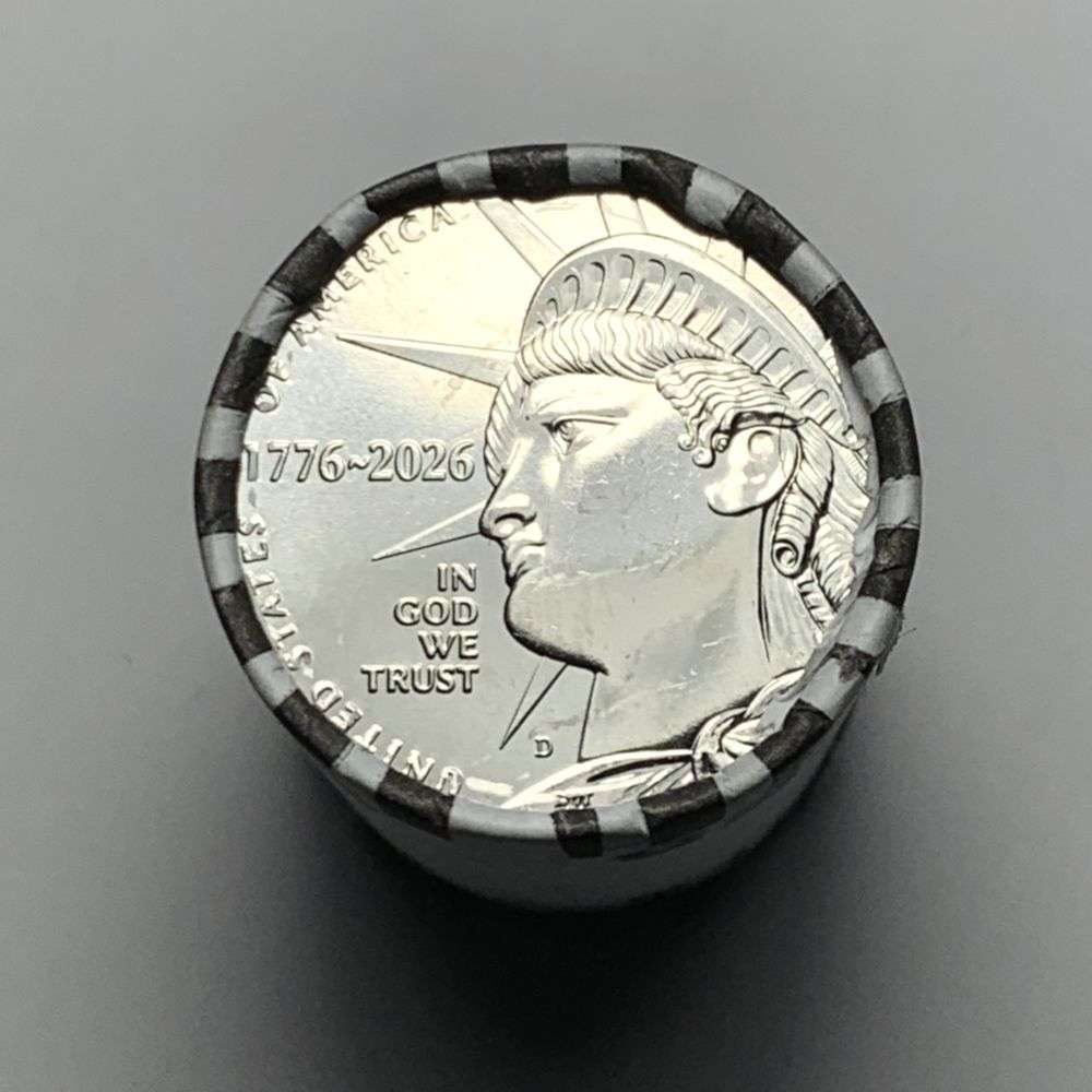 RARE Roll (20) 1776-2026-D "Enduring Freedom" Semiquincentennial Half Dollar: This is a very limited & difficult to obtain coin with our nations celebration of 250 years (semiquincentennial) being displayed on minted coinage. The United States Mint has not yet released rolls of