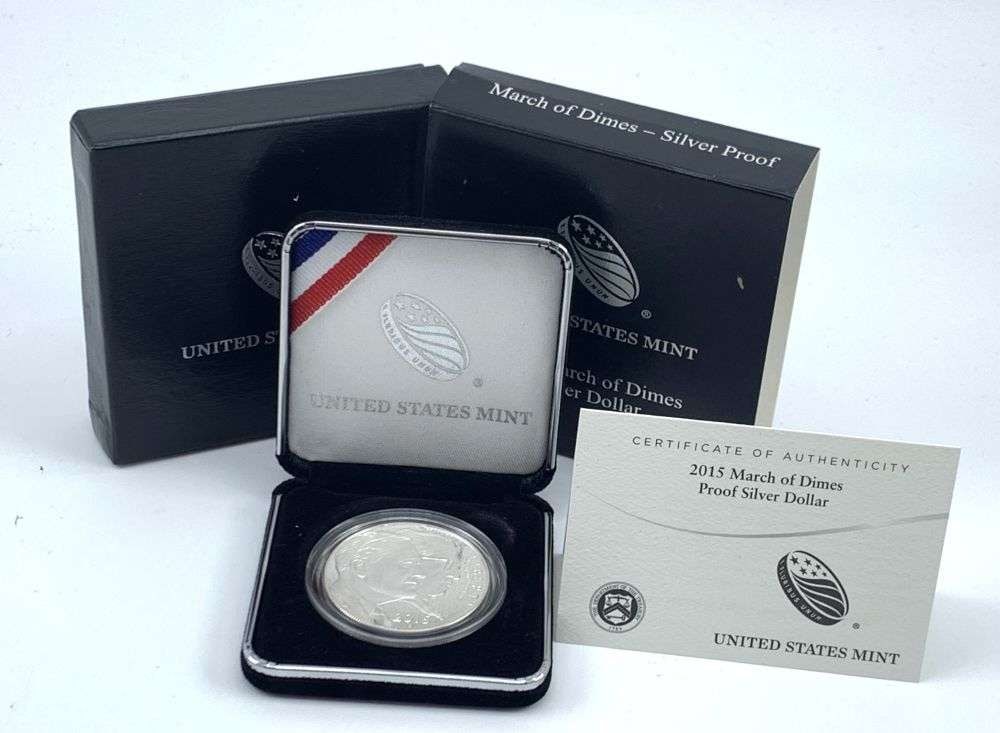 2015 March Of Dimes Commemorative Proof Silver Dollar OGP (1 of 4)