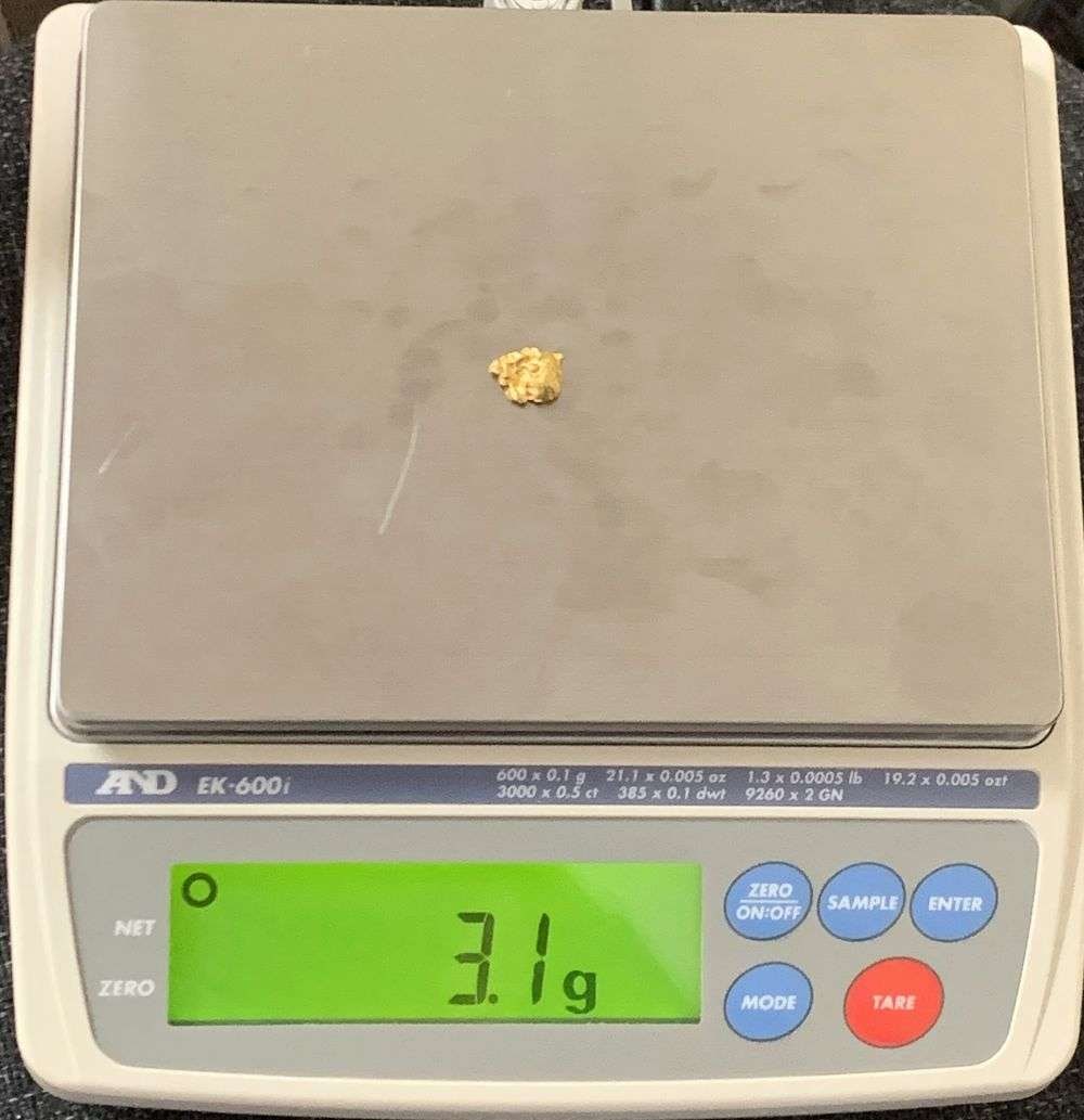 3.1g Natural Gold Nugget: Winner shall receive the exact item shown here. (MR/B)