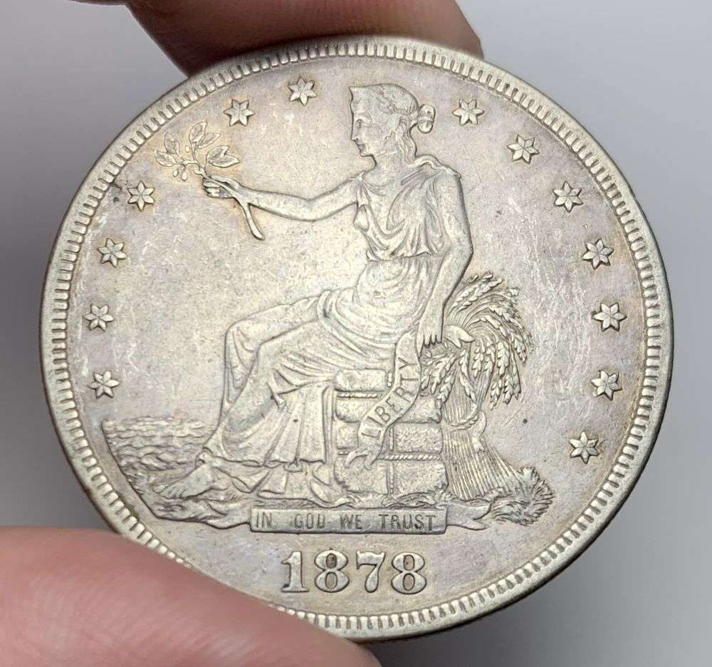 1878-S Trade Silver Dollar AU58 Details (1 of 2)