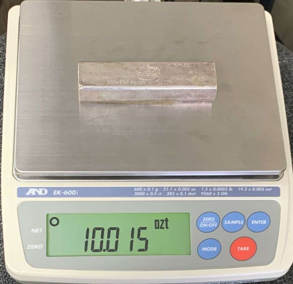 Very Rare Crown 10 ozt .999 Silver Bar (1 of 5)
