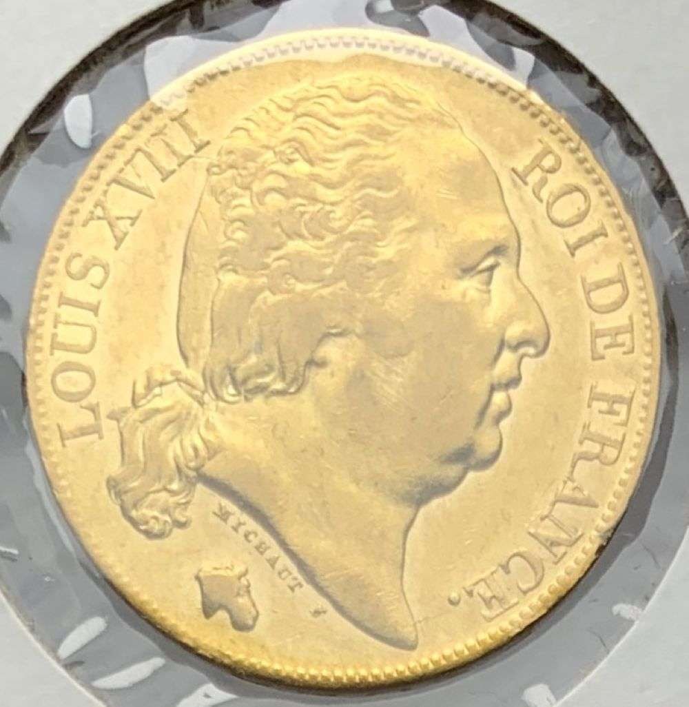 French Last Minute Gold! 1824-A French 20 Franc Gold .1867 AGW AU (1 of 3)