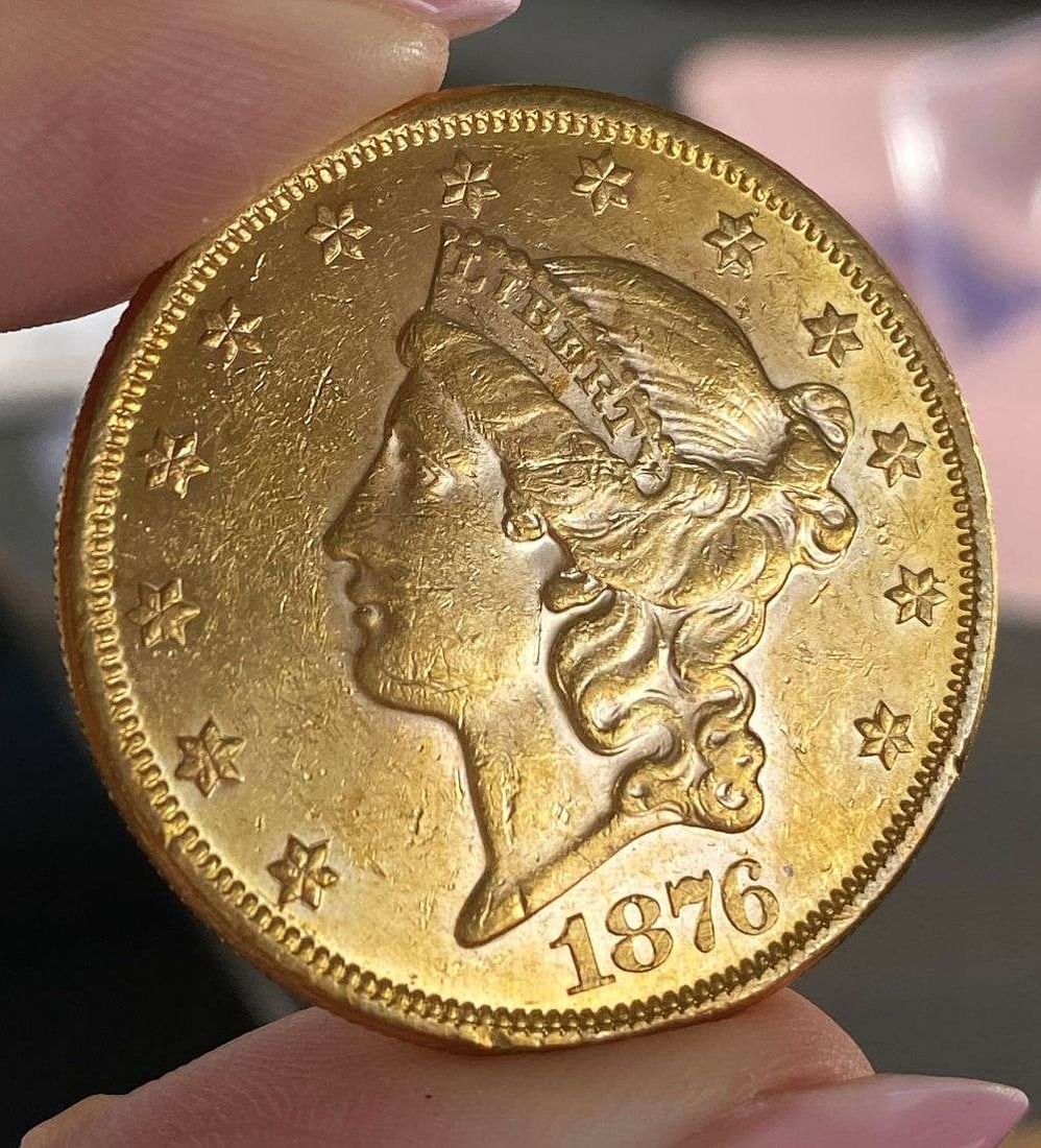 Last Minute! 1876 Gold $20 Liberty Head MS63 PL Details: Winner shall receive the exact coin shown here. (RR/PRTB)