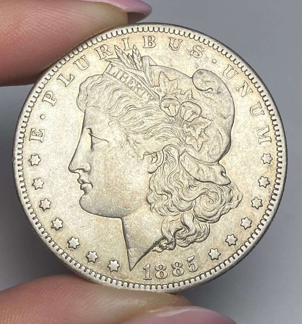 1885-S Morgan Silver Dollar AU Details: At the Longview, Washington coin show, we were honored to receive this consignment. This particular collector, who had put the collection together over four decades. He acquired most of these items fr