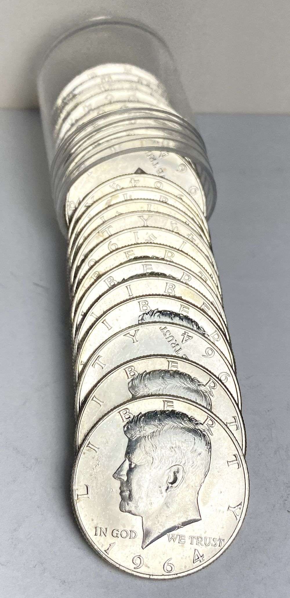 Roll (20-coins) 1964-D Kennedy Silver Half Dollar Mint Condition (1 of 3)