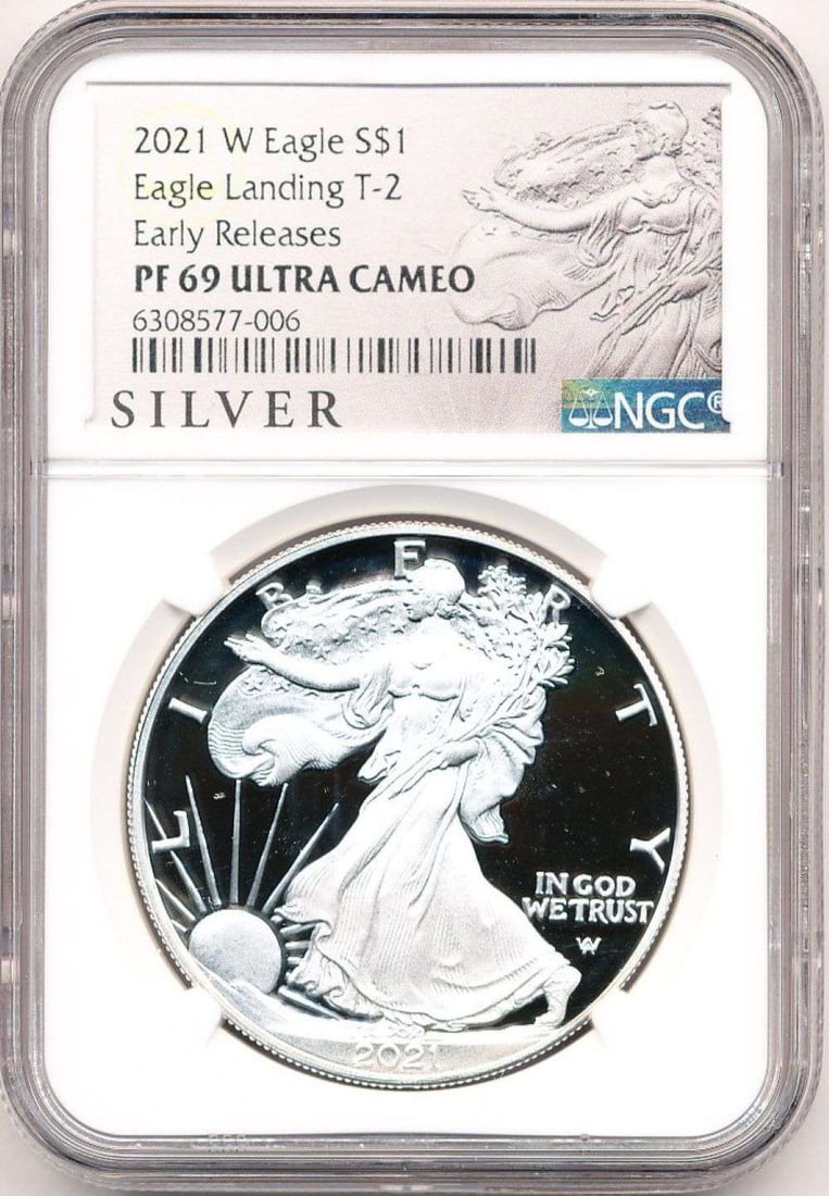 2021-W American Silver Eagle Type 2 NGC PF69 Ultra Cameo Early Releases (1 of 4)
