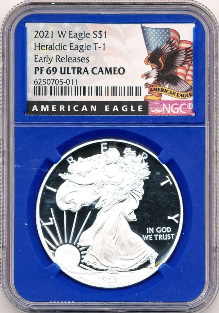 2021-W American Silver Eagle Type 1 NGC PF69 Ultra Cameo Early Releases: Winner shall receive the exact coin shown here. (MR/B)