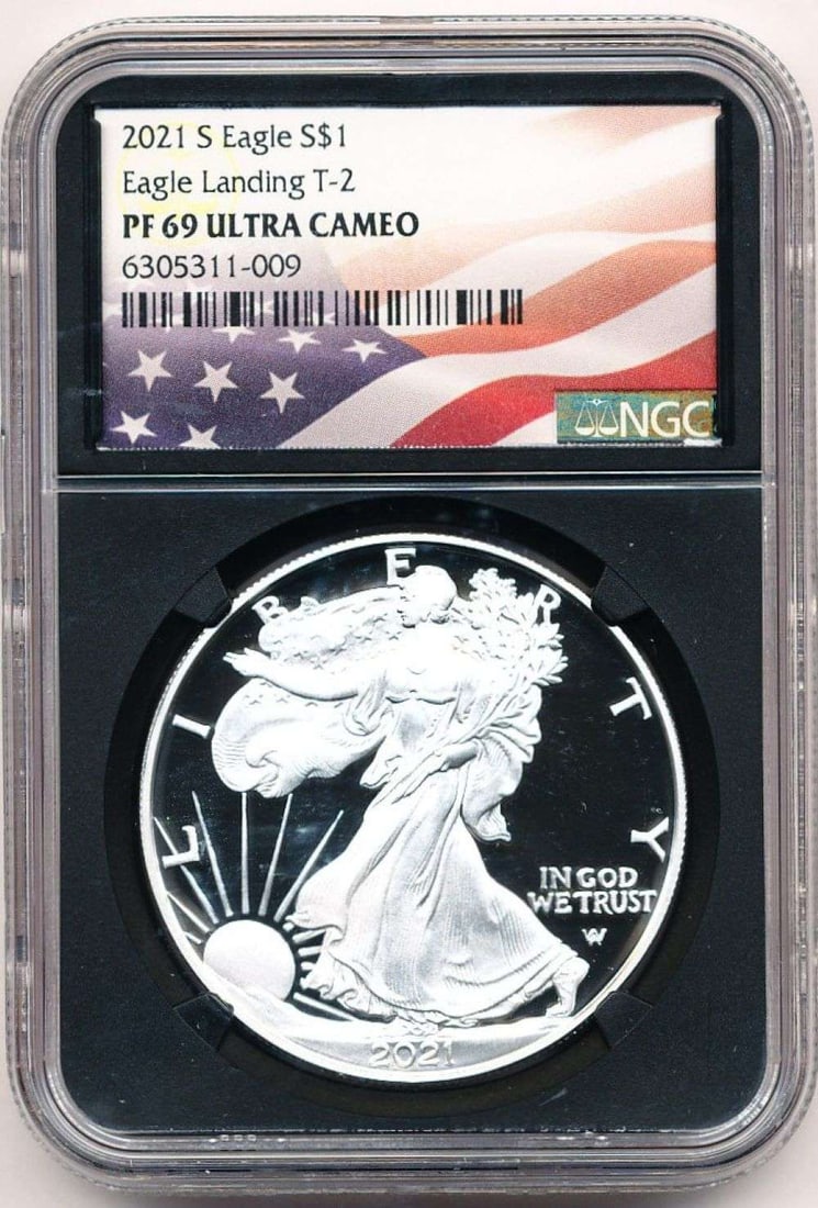 2021-S American Silver Eagle Type 2 NGC PF69 Ultra Cameo: Winner shall receive the exact coin shown here. (MR/B)