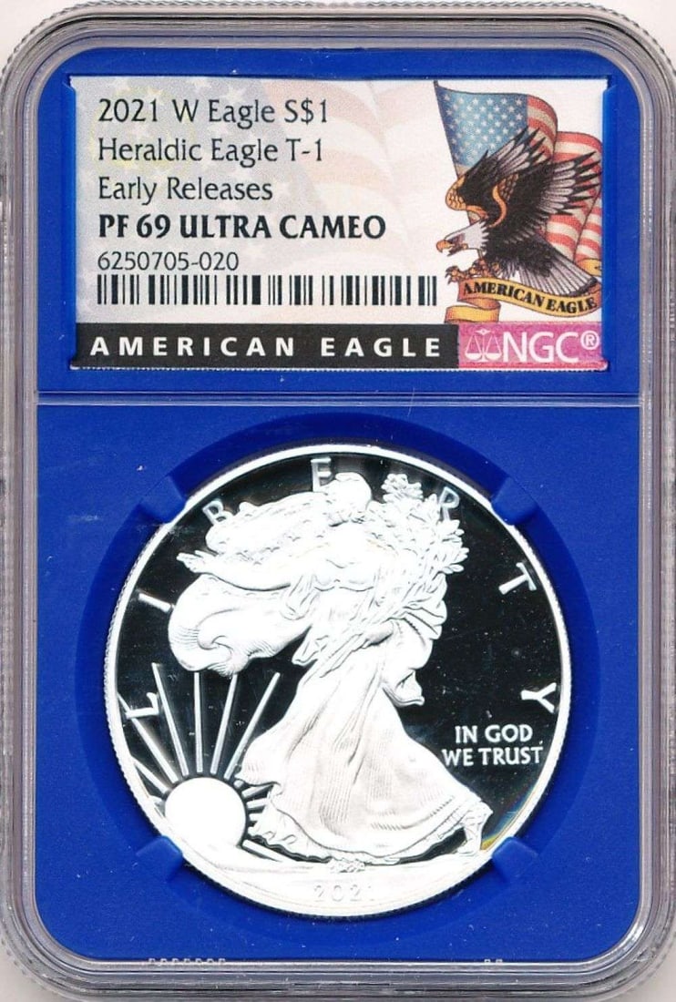 2021-W American Silver Eagle Type 1 NGC PF69 Ultra Cameo Early Releases (1 of 4)