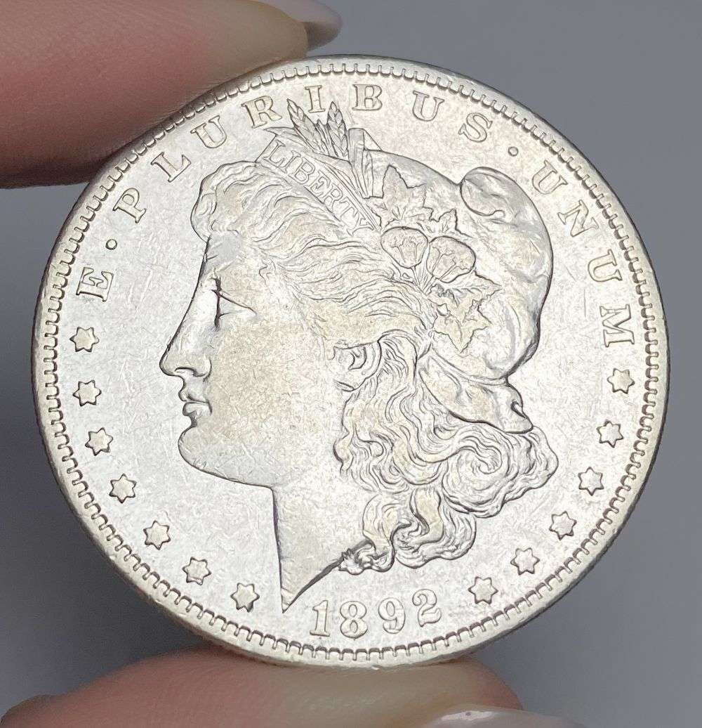1892-S Morgan Silver Dollar AU50 Details (1 of 2)