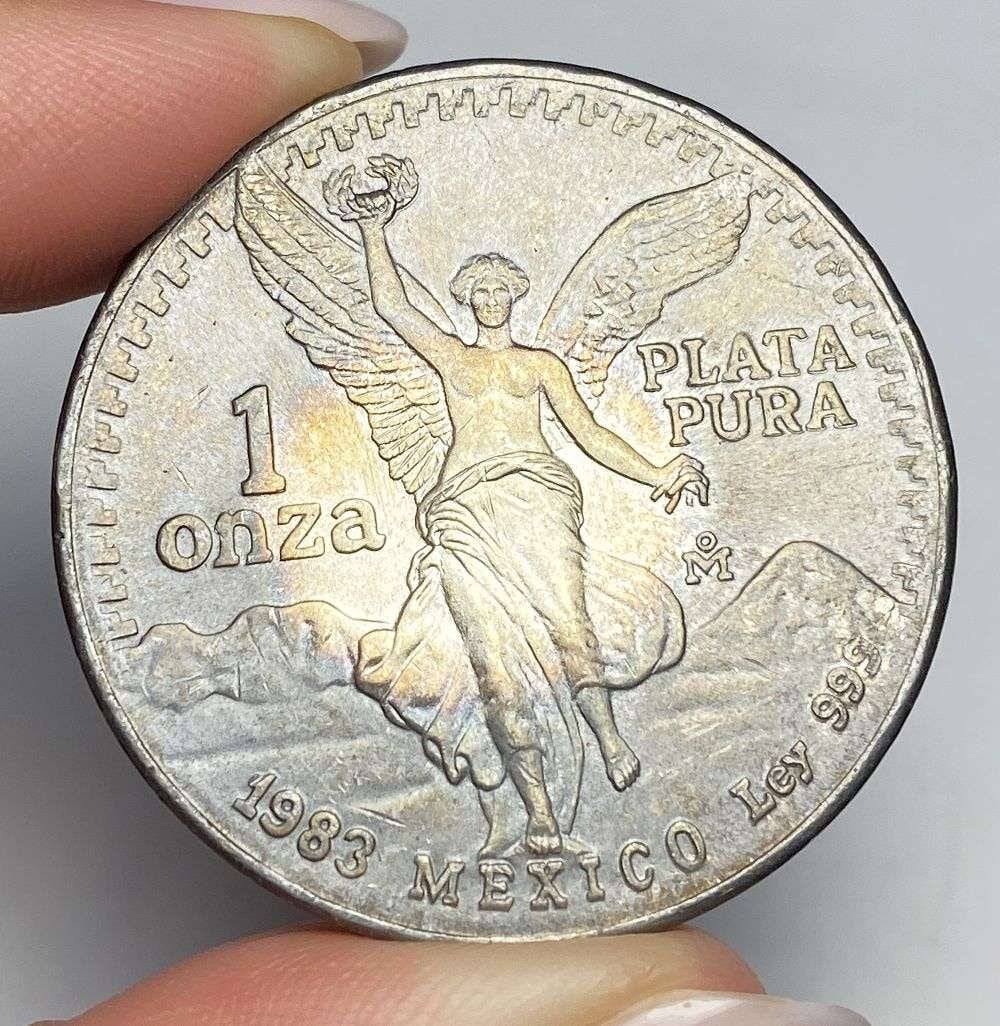 1983 Mexican Libertad 1 ozt .999 Silver: Winner shall receive the exact coin shown here. (RR)