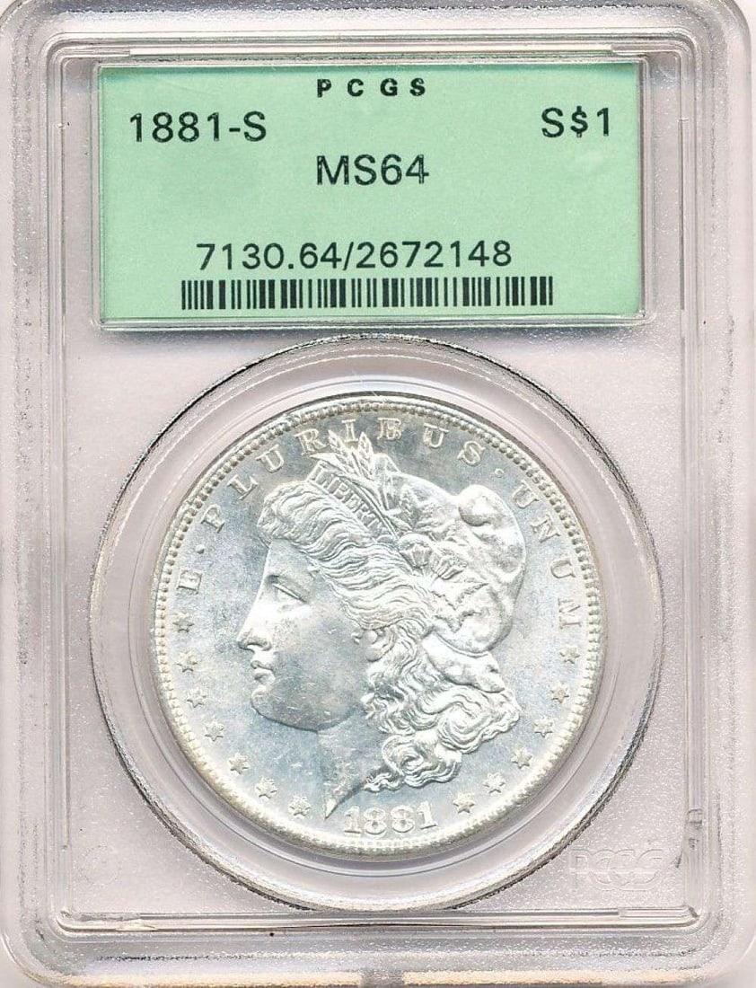 1881-S Morgan Silver Dollar PCGS MS64 OGH (1 of 4)