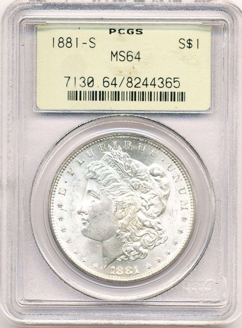 1881-S Morgan Silver Dollar PCGS MS64 OGH (1 of 4)