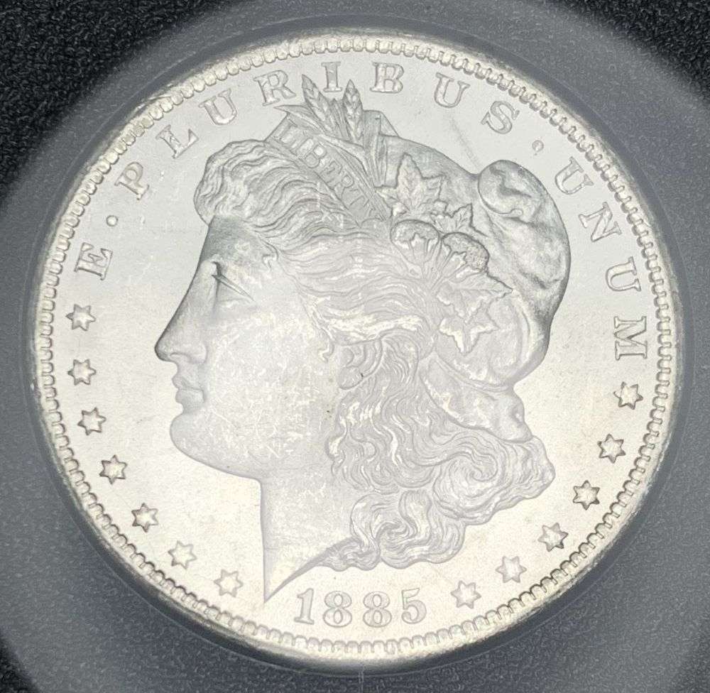 Carson City GSA 1885-CC Morgan Silver Dollar MS64 CAC: Winner shall receive the exact coin shown here. (MR)