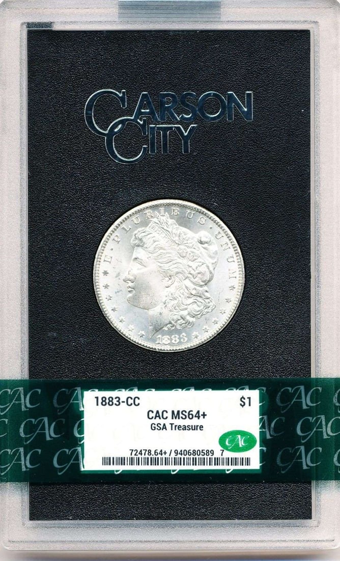 Carson City GSA 1883-CC Morgan Silver Dollar MS64+ CAC (1 of 4)