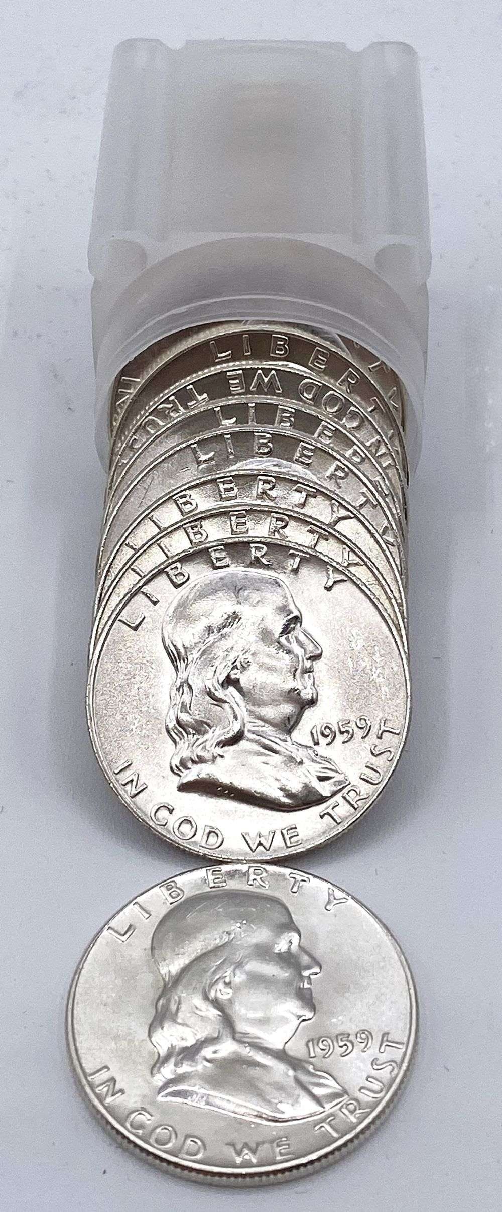 Fresh Roll (20) Mixed Year Franklin Silver Half Dollar Mint Condition (1 of 3)