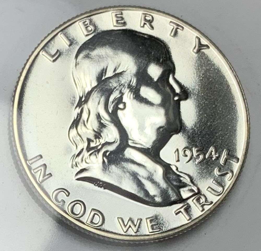 1954 Franklin Silver Half Dollar PR68 (1 of 3)