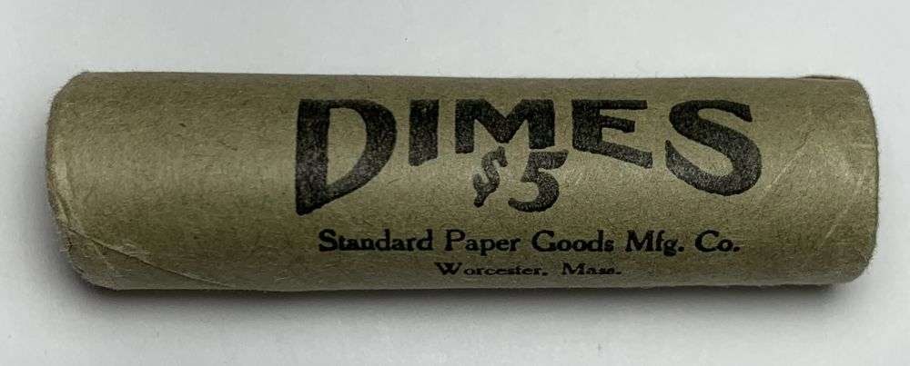 Bank Wrapped Roll (50) 1954 Roosevelt Silver Dimes: Winner shall receive the exact roll (50-coins) shown here. (MR/LUR)