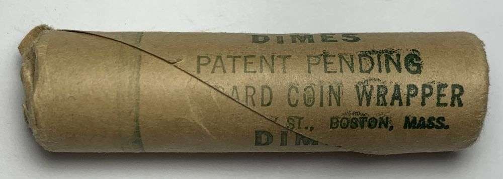 Bank Wrapped Roll (50) 1954-P Roosevelt Silver Dimes: Winner shall receive the exact roll (50-coins) shown here. (MR/LUR)