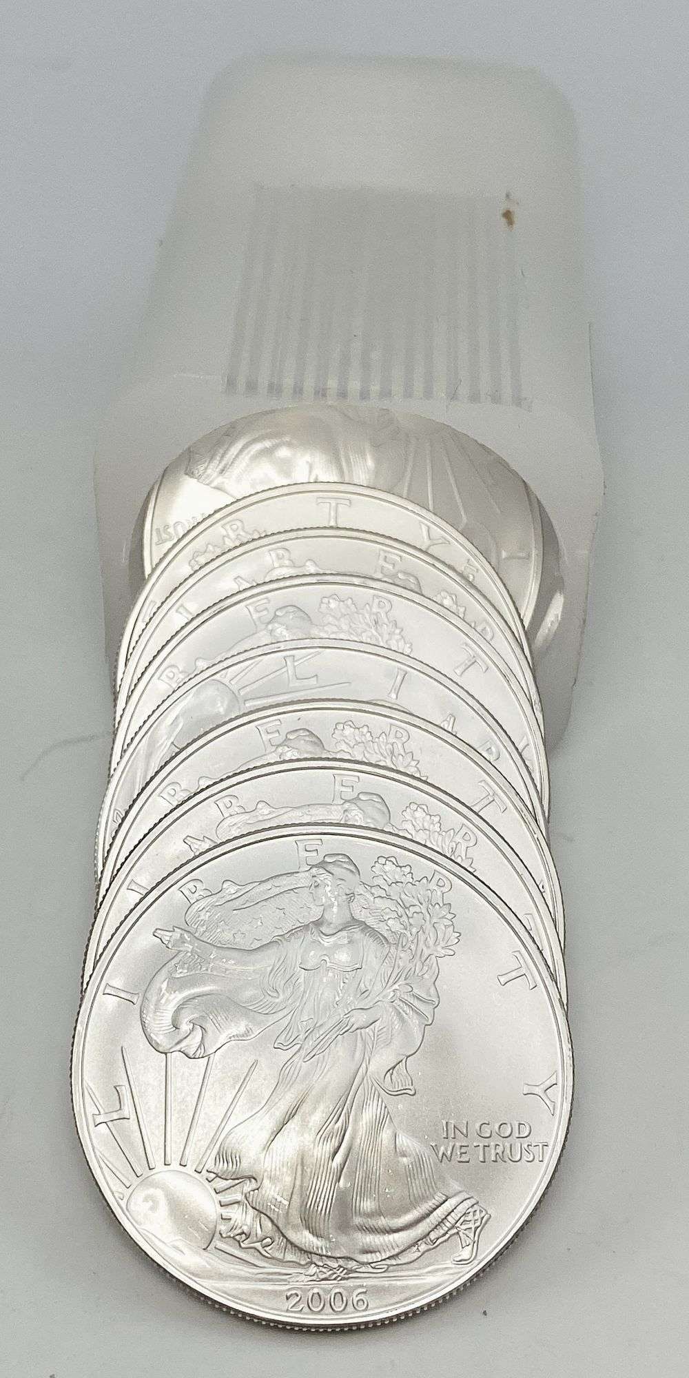 Last Minute! Original Treasury Roll (20) 2006 American Silver Eagle: Winner shall receive the exact roll (20-coins) shown here. (RR/LRRB)