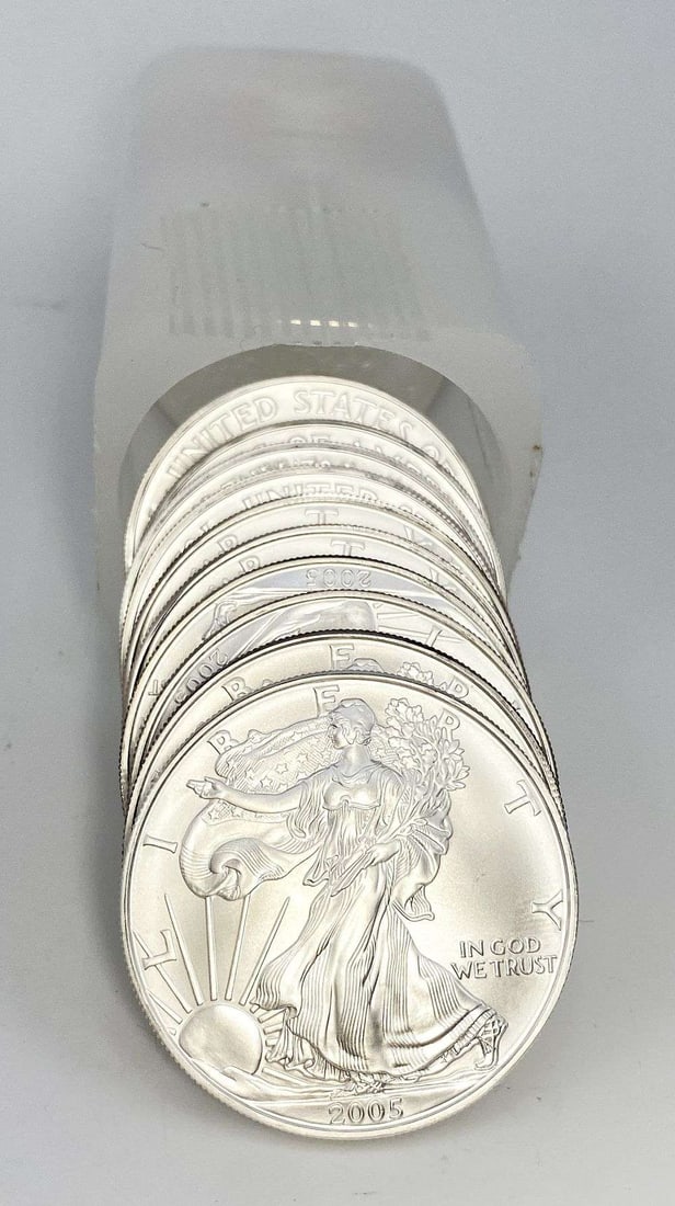 Last Minute! Original Treasury Roll (20) 2005 American Silver Eagle (1 of 4)