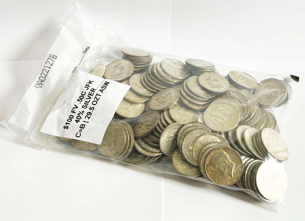 $100 Face Value 40% Silver Kennedys (200-coins) (1 of 5)