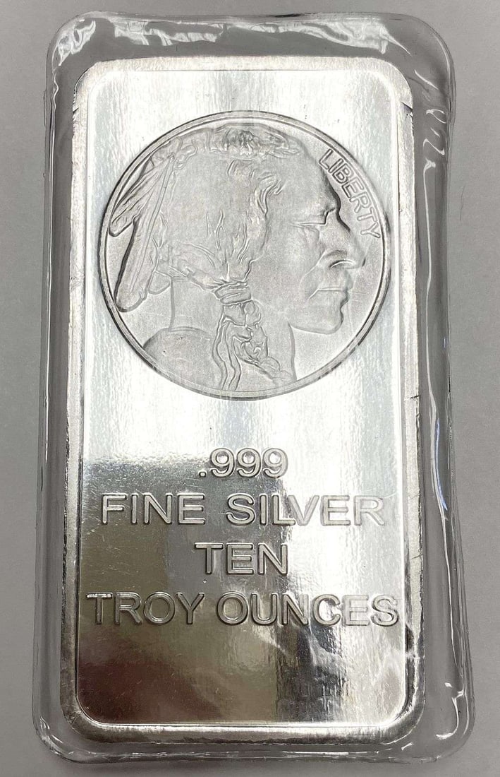 Last Minute! SilverTowne Buffalo 10 ozt .999 Silver Bar (1 of 4)