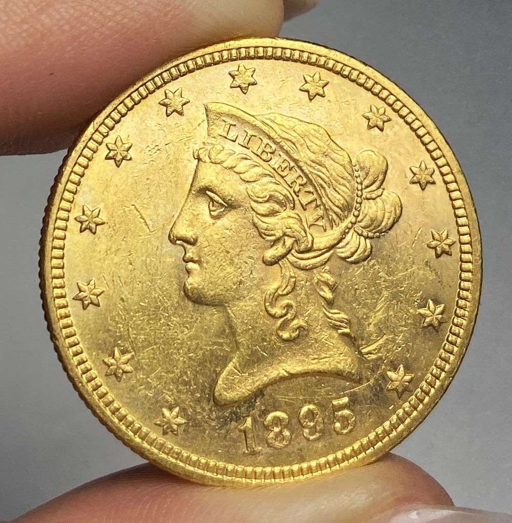 Last Minute! 1895 Gold $10 Liberty Head MS62 PL: Winner shall receive the exact coin shown here. (MR/UUFP)